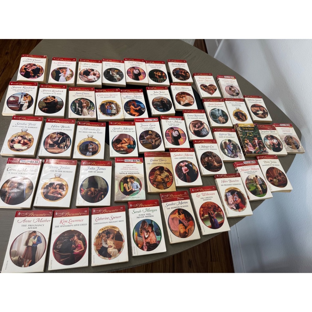 Lot 46 Harlequin Presents Romance Novels Penny Jordan Sarah Morgan Bulk Books